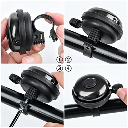 Xthuge Classic Bike Bell, Aluminum Bicycle Bell, Loud Crisp Clear Sound Bicycle Bike Bell for Adults Kids - 4