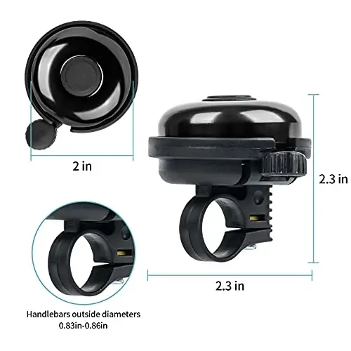 Xthuge Classic Bike Bell, Aluminum Bicycle Bell, Loud Crisp Clear Sound Bicycle Bike Bell for Adults Kids - 5