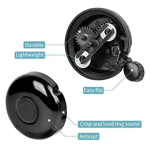 Xthuge Classic Bike Bell, Aluminum Bicycle Bell, Loud Crisp Clear Sound Bicycle Bike Bell for Adults Kids - 6