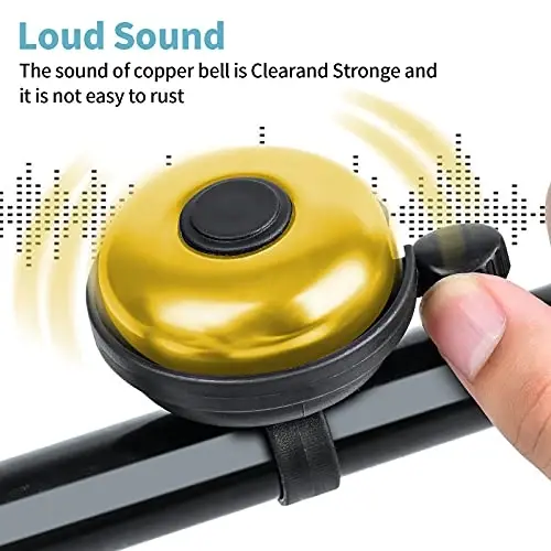Xthuge Classic Bike Bell, Aluminum Bicycle Bell, Loud Crisp Clear Sound Bicycle Bike Bell for Adults Kids - 3