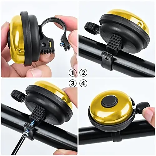 Xthuge Classic Bike Bell, Aluminum Bicycle Bell, Loud Crisp Clear Sound Bicycle Bike Bell for Adults Kids - 5