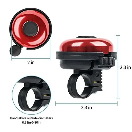 Xthuge Classic Bike Bell, Aluminum Bicycle Bell, Loud Crisp Clear Sound Bicycle Bike Bell for Adults Kids - 13