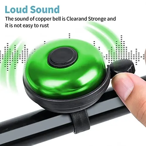 Xthuge Classic Bike Bell, Aluminum Bicycle Bell, Loud Crisp Clear Sound Bicycle Bike Bell for Adults Kids - 3