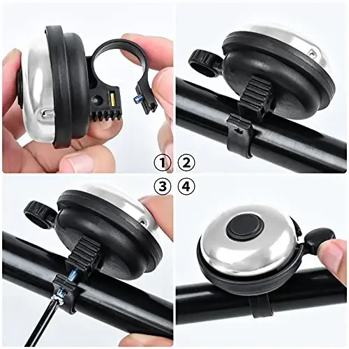 Xthuge Classic Bike Bell, Aluminum Bicycle Bell, Loud Crisp Clear Sound Bicycle Bike Bell for Adults Kids - 5