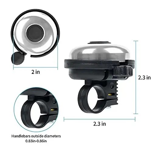 Xthuge Classic Bike Bell, Aluminum Bicycle Bell, Loud Crisp Clear Sound Bicycle Bike Bell for Adults Kids - 6