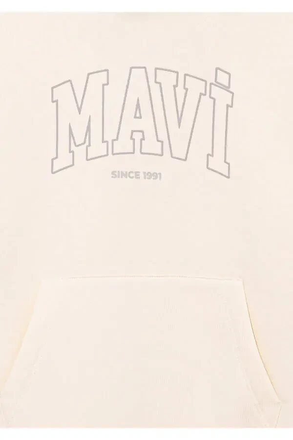 Худи с капюшоном и логотипом, бежевый 6s10052-70072 - 3