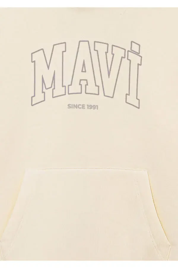 Худи с капюшоном и логотипом, бежевый 6s10052-70072 - 5