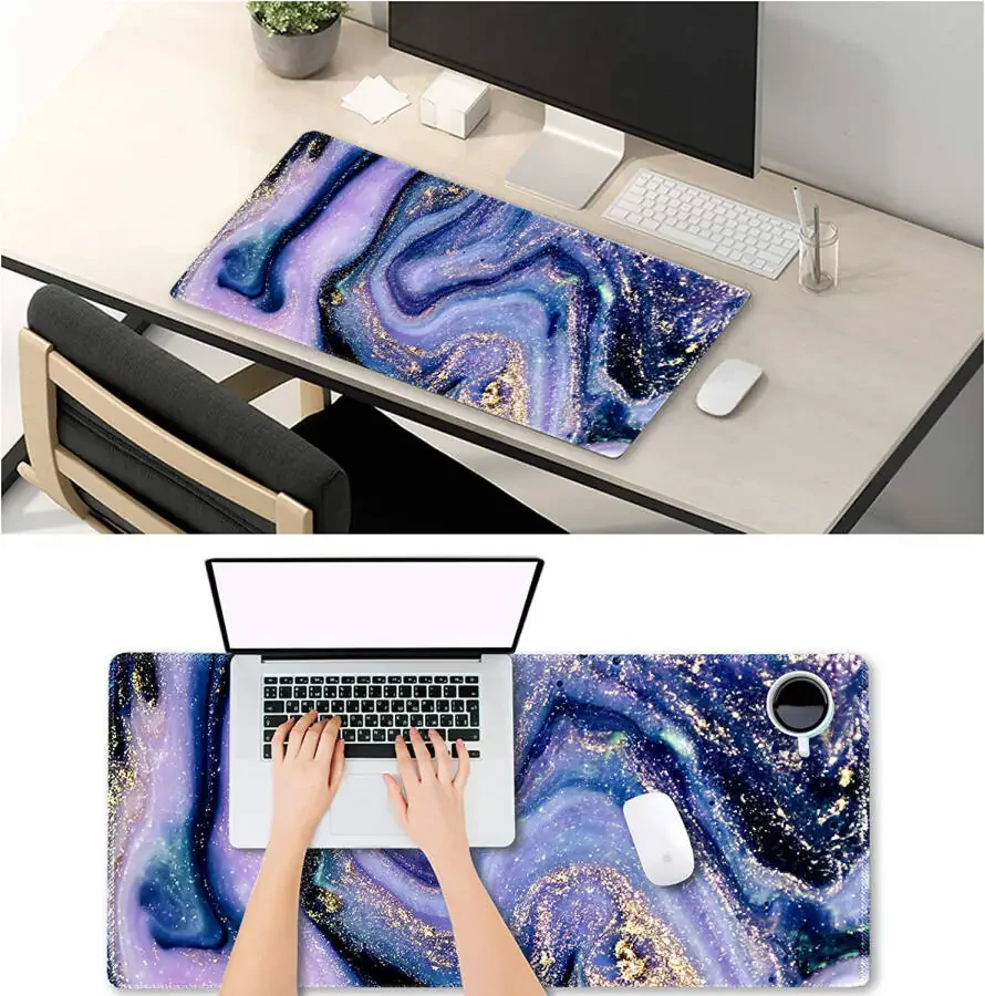 XXL Gaming Mouse Pad, large keyboard mat, desk decor, non-slip rubber base and stitched edges for work, game, office, home. - 15