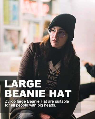 XXL/XL/L/M/S Bere Şapkalar, Büyük Boy Manşetli Örgü Şapkalar, Büyük Kafalar İçin Büyük Kaburga Örgülü Takke, Küçük Kışlık Beanie Şapkası - 6