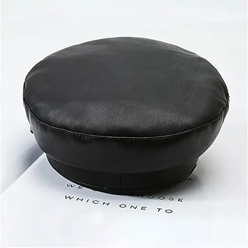 XYIYI Women Fiddler Cap Newsboy Hat PU Leather Visor Beret Cap Paperboy Gatsby Hat - 5