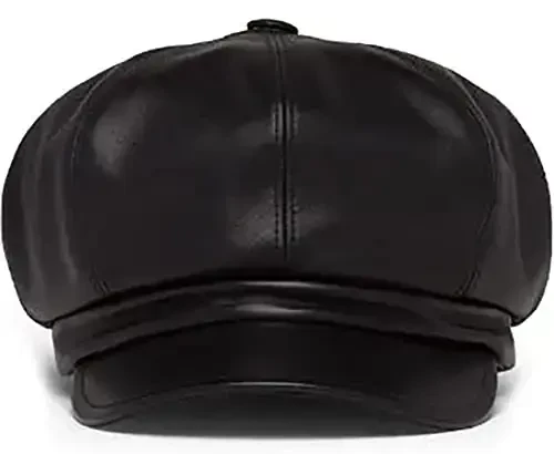 XYIYI Women Fiddler Cap Newsboy Hat PU Leather Visor Beret Cap Paperboy Gatsby Hat - 6