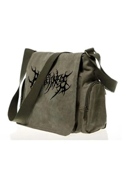 Y2k Gothic Punk Printed Unisex Green Messenger Bag - GOFEEL