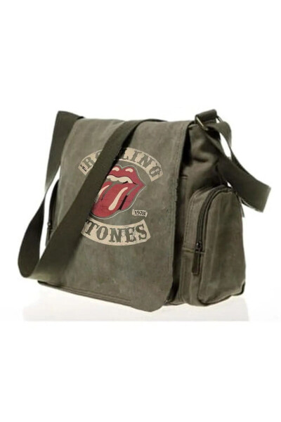 Y2k Rolling Stones Vintage Bosma Unisex Yashil Pochta Xalta - DESTİNE