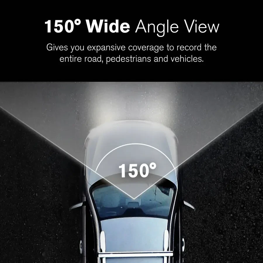 Yada 4K Roadcam Pro GPS с приложением, 150-градусным широкоугольным объективом, 3-дюймовым ЖК-экраном, разрешением UHD, высоким динамическим диапазоном для дневной/ночной съемки. Технология G-сенсора с режимом парковки и записи - 6