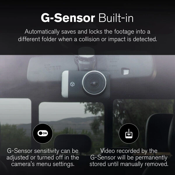 Yada 4K Roadcam Pro GPS с приложением, 150-градусным широкоугольным объективом, 3-дюймовым ЖК-экраном, разрешением UHD, высоким динамическим диапазоном для дневной/ночной съемки. Технология G-сенсора с режимом парковки и записи - 7