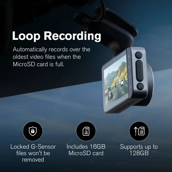 Yada 4K Roadcam Pro GPS с приложением, 150-градусным широкоугольным объективом, 3-дюймовым ЖК-экраном, разрешением UHD, высоким динамическим диапазоном для дневной/ночной съемки. Технология G-сенсора с режимом парковки и записи - 8