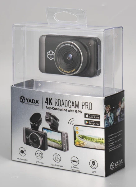 Yada 4K Roadcam Pro GPS с приложением, 150-градусным широкоугольным объективом, 3-дюймовым ЖК-экраном, разрешением UHD, высоким динамическим диапазоном для дневной/ночной съемки. Технология G-сенсора с режимом парковки и записи - 15