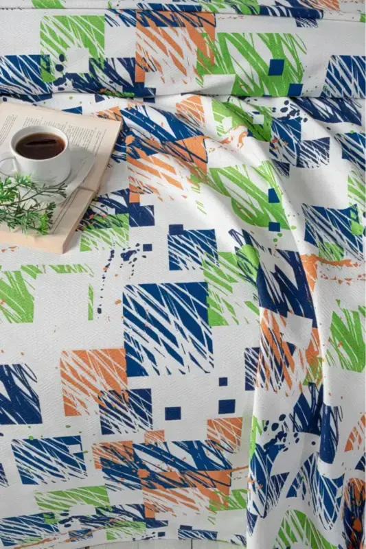 Yade Double Size Pique Bedspread 220x230-gray - 2