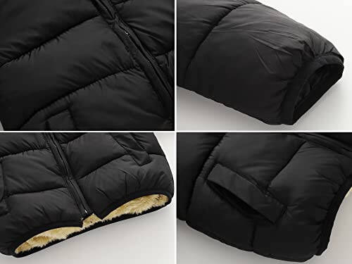 YAGATA Toddler Winter Coat Thicken Toddler Fleece Jacket Warm Bear Ears Removable Hoodie Toddler Winter Jacket - 6