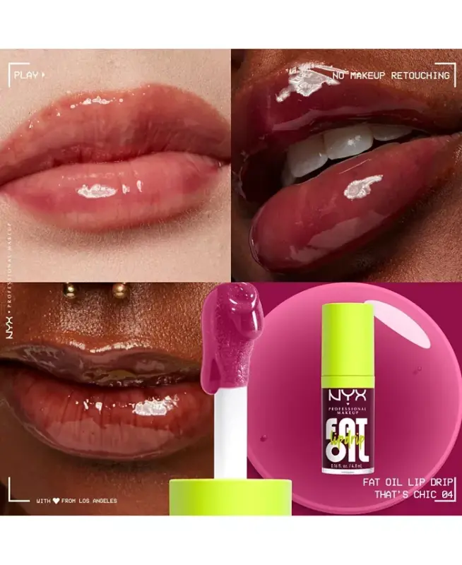 Fat Oil Lip Drip, 0.16 oz.-That's Chic (dark pink) - 3