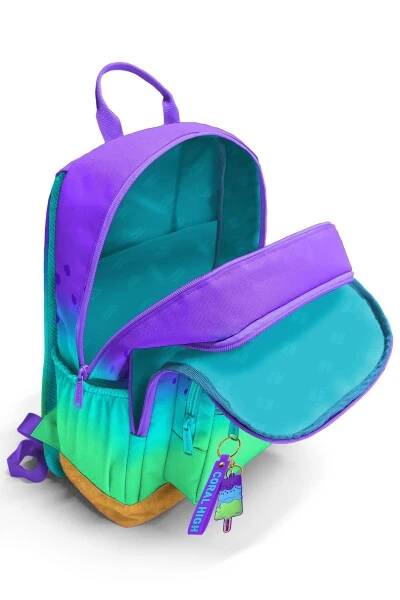 Yağmur Desenli 3'lü Okul Sırt Çantası-morturkuazgeçişli - 3