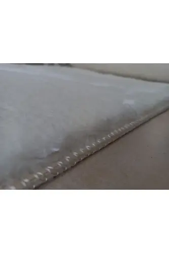 Yagona Dumaloq Post Peluş Hammom Gilami Jel Sirpanmaydigan Taglik Krem 100x100-Krem - SARAR (1)