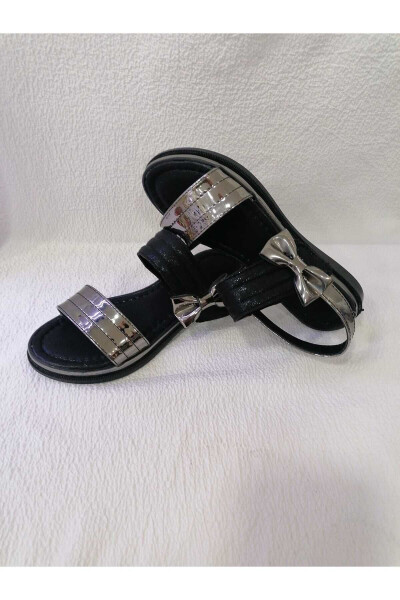 Yag'ona qayishli yostiqli tag'li qiz bolalar sandal - 7