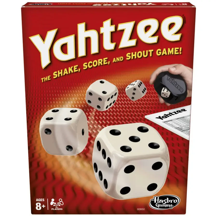 YAHTZEE Classic, Game for Kids Ages 8+, for 2+ Players, Includes Shaker and Dice - 1