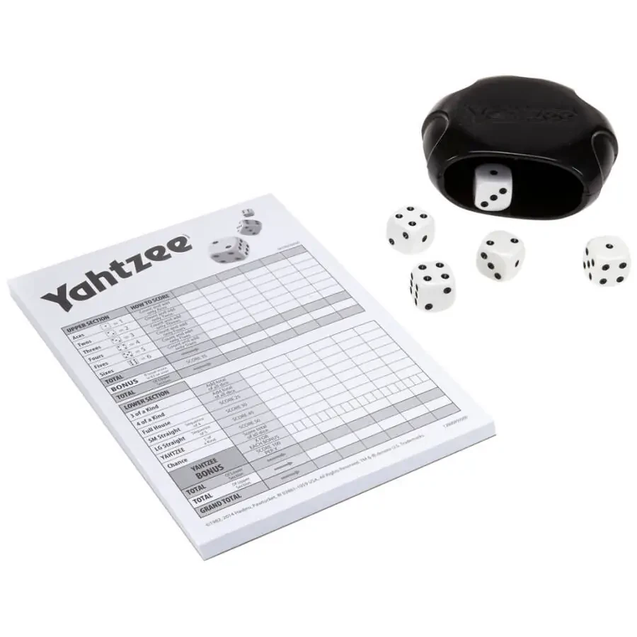 YAHTZEE Classic, Game for Kids Ages 8+, for 2+ Players, Includes Shaker and Dice - 2