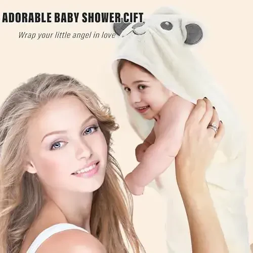 Yaiseiko Baby Hooded Bath Towels,6 Pack Baby Bath Towel Set,Soft and Absorbent Toddler Towels with Hood for Babies,Toddler,Infant,Kids,Newborn Essential(31.5 X 31.5 Inch) - 5