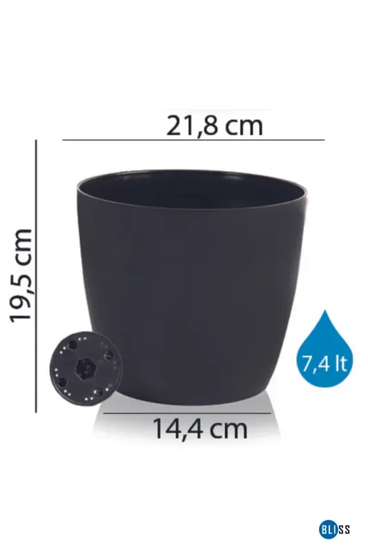 Yakut Flower Pot 7.4 Liters Cracked White - 3