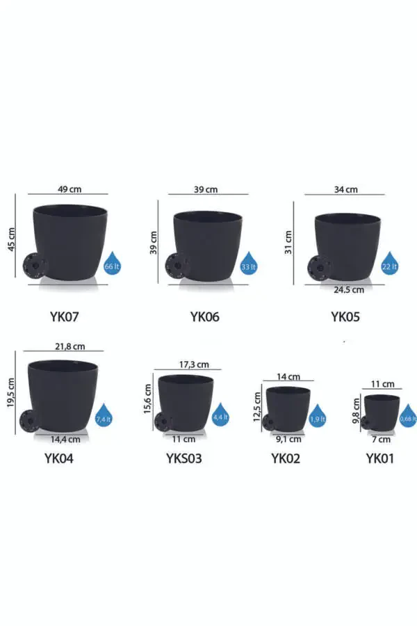 Yakut White Flower Pot 22 L 2 Pack - 3