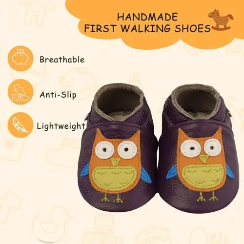 YALION Baby Soft Leather Shoes Suede Sole Infant Toddler First Walking Sports Crib Moccasins - 0 - 2 MONTHS (1)