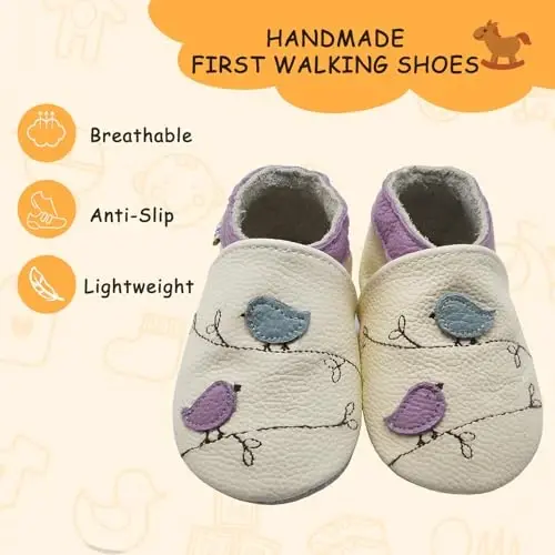 YALION Baby Soft Leather Shoes Suede Sole Infant Toddler First Walking Sports Crib Moccasins - 2