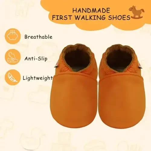 YALION Baby Soft Leather Shoes Suede Sole Infant Toddler First Walking Sports Crib Moccasins - YALION (1)
