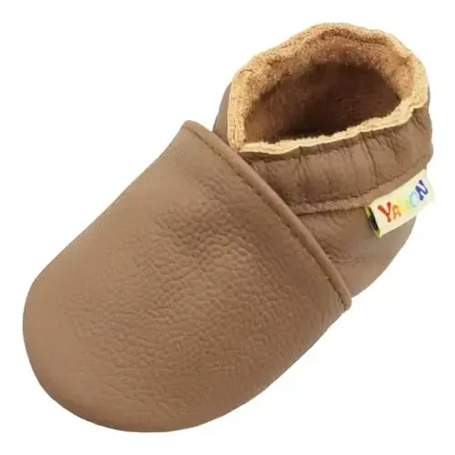 YALION Baby Soft Leather Shoes Suede Sole Infant Toddler First Walking Sports Crib Moccasins - 1