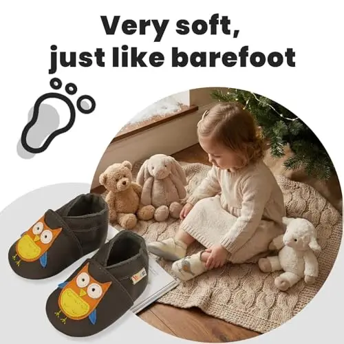 YALION Baby Soft Leather Shoes Suede Sole Infant Toddler First Walking Sports Crib Moccasins - 4