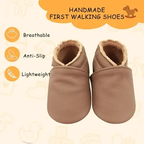 YALION Baby Shoes Boys Girls Soft Soles Slip-Resistant Crib Shoes Toddler Infant Slip On Slippers First Walking Shoes - YALION (1)