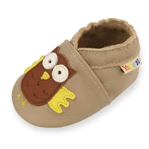 YALION Baby Soft Leather Shoes Suede Sole Infant Toddler First Walking Sports Crib Moccasins - 1