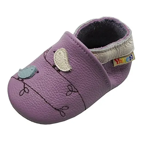 YALION Baby Soft Leather Shoes Suede Sole Infant Toddler First Walking Sports Crib Moccasins 