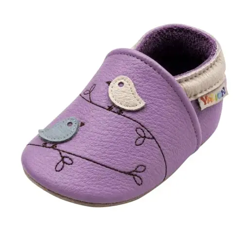 YALION Baby Soft Leather Shoes Suede Sole Infant Toddler First Walking Sports Crib Moccasins 