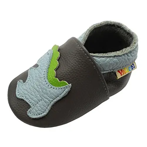 YALION Baby Soft Leather Shoes Suede Sole Infant Toddler First Walking Sports Crib Moccasins - 1