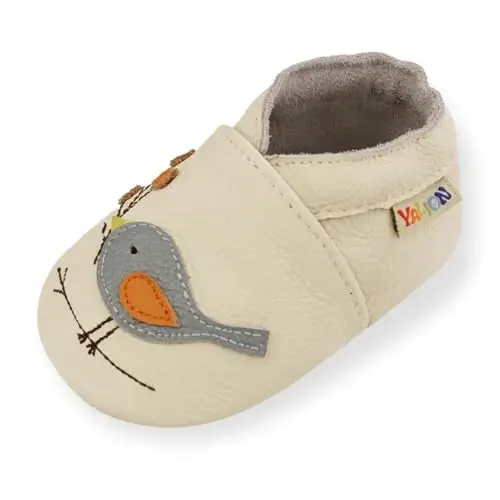 YALION Baby Soft Leather Shoes Suede Sole Infant Toddler First Walking Sports Crib Moccasins 