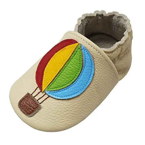 YALION Baby Soft Leather Shoes Suede Sole Infant Toddler First Walking Sports Crib Moccasins - 0 - 2 MONTHS