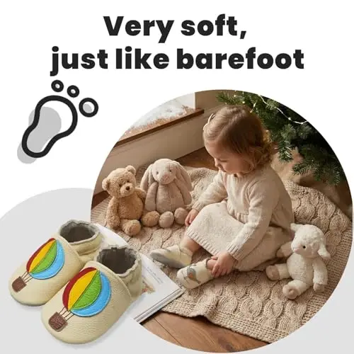 YALION Baby Soft Leather Shoes Suede Sole Infant Toddler First Walking Sports Crib Moccasins - 4