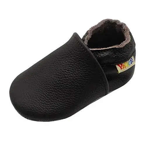 YALION Yumshoq charm chaqaloq poyabzallari Mokasinlar Elastik to'piqli slip-on o'g'il bolalar qizlar terliklari, Toy bolalar uchun sirpanishga qarshi birinchi yurish karavatchasi poyabzallari 
