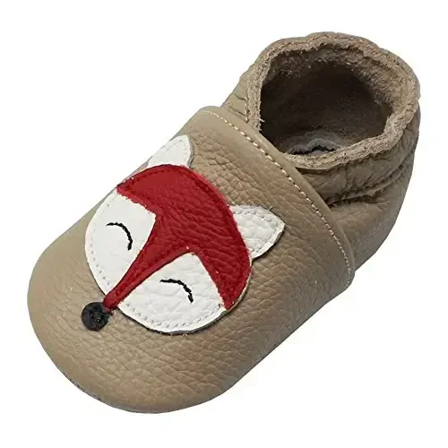 YALION Soft Sole Baby Leather Shoes Moccasins Anti-Slip First Walker Crib Shoes for Toddler Infant Boys Girls - 1