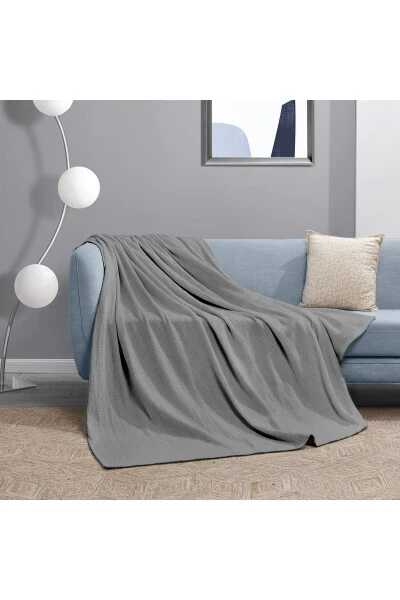 Yallig'iz Yotoq To'shagi 100% Paxta Kichik Katak Naqshli Mehmonxona Tipli Hashamatli Yotoq To'shagi Oq - VESSİNOHOME (1)