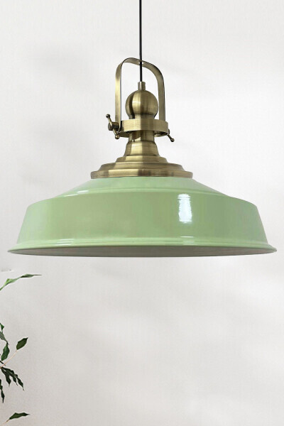Yalpiz yashil Asil Yolg'iz Chandelier Eskirgan Boshi Retro Osilgan Chiroq Kafexona Zal Chandelierlari - 25