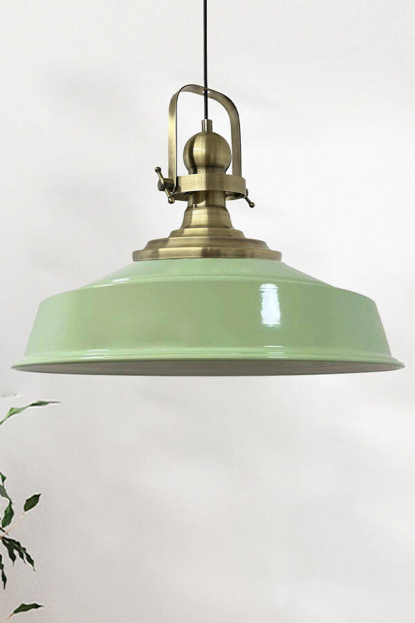 Yalpiz yashil Asil Yolg'iz Chandelier Eskirgan Boshi Retro Osilgan Chiroq Kafexona Zal Chandelierlari - 25